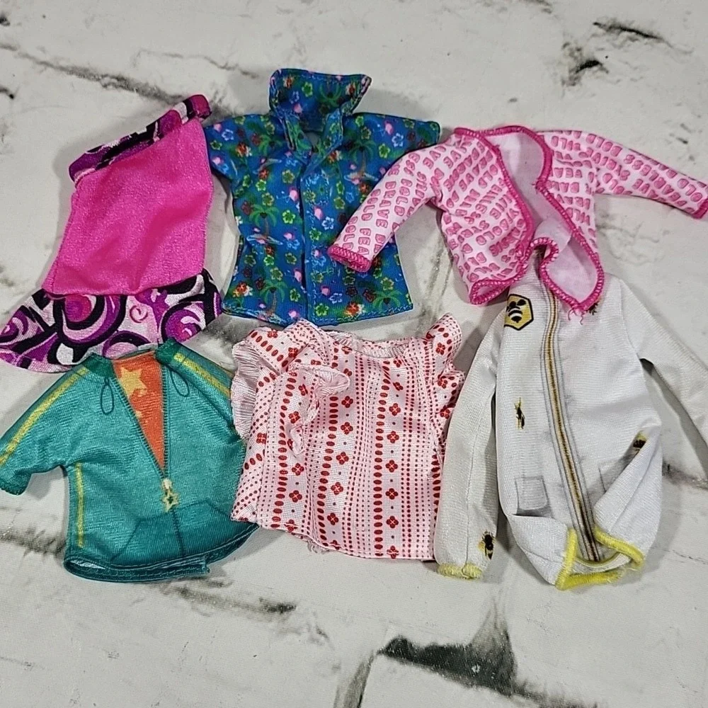 Barbie Fashionista Doll Clothes‎ Tops Lot Hawaiian Shirt Bee Jacket Basics